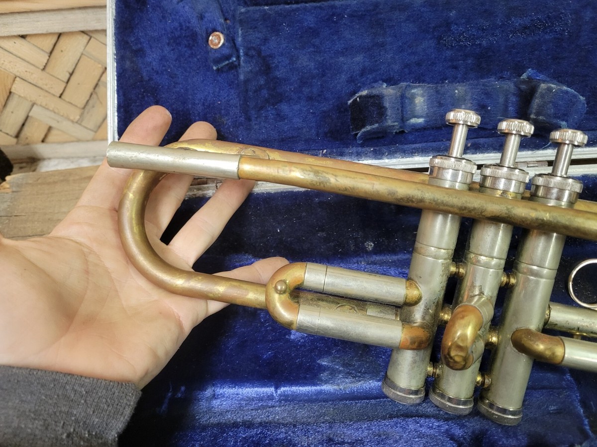 Very Unique, Raw Brass And Nickel Trumpet | eBay