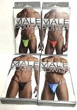 Male Power PAK-873 Euro Male Spandex Pouch G String NIB 