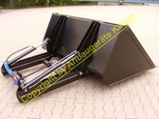 Staplerschaufel für Gabelzinken zum Anbau an Gabelstapler, hydraulisch kippbar