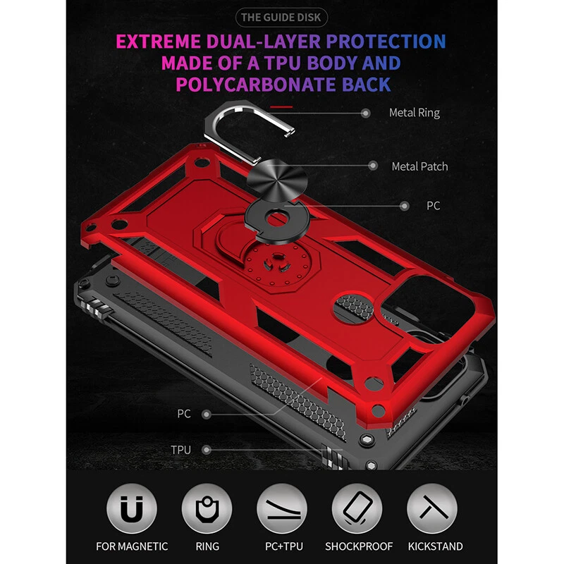 Для Google Pixel 5 5A 4 4A 3A XL 4G 5G ударопрочный магнитная подставка жесткий чехол - Изображение 3 из 4