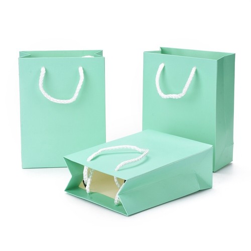 Bolsas de papel Kraft, con asas, bolsas de regalo, bolsas de compras, rectángulo, - Imagen 4 de 7