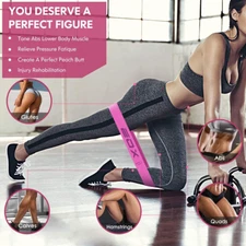 Exercise Resistance Fabric Loop Bands, Non-Slip Resistance Workout Bands for Leg