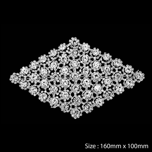 Rhinestone Diamante Motif Sew On Applique For Wedding Bridal Prom Gown & Dresses - Picture 42 of 102
