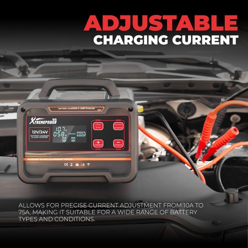 Cargador de batería de coche inteligente totalmente automático 75A 12V 24V - Imagen 3 de 6