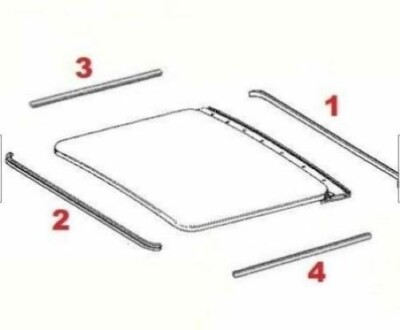 W123 S123 sealing rails door window outside SET New - – GmbH
