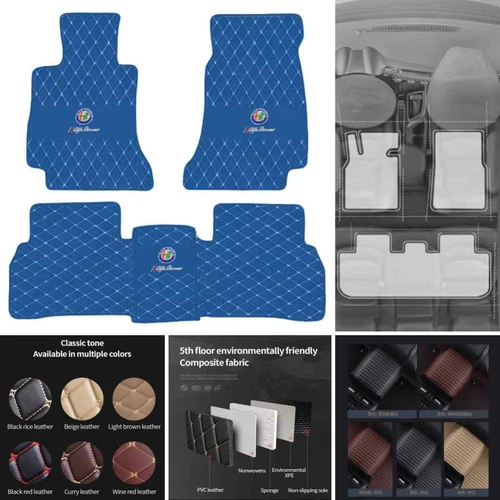 For Alfa Romeo Giulia-Stelvio All Models Car Floor Mats Custom Auto Carpets - Picture 23 of 39