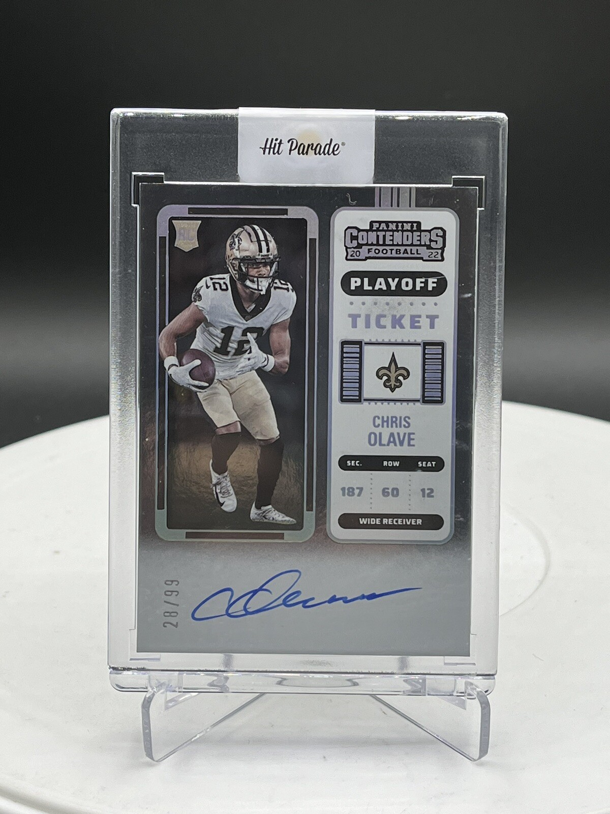 2022 PANINI CONTENDERS CHRIS OLAVE AUTO ROOKIE PLAYOFF TICKET /99