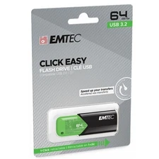 Emtec Dexxon B110 Click Easy 64GB USB 3.2 Stick Flash Drive Green Capless 20mb/s