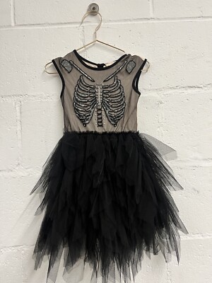 Tutu Du Monde Bebe Halloween Black Skeleton Dress, Size 12-18m | eBay