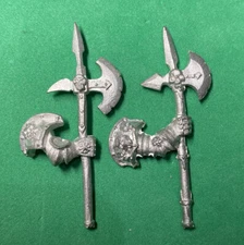 Warhammer Chaos Warriors Halberds Halberd Arm x2 Arms Metal Bits Games Workshop