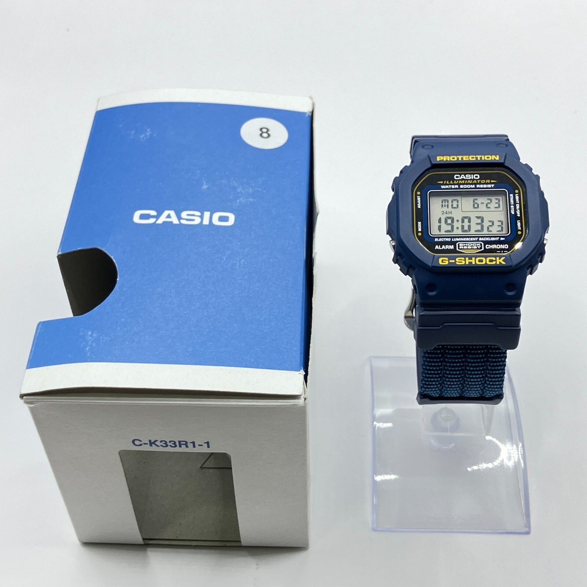 Rare CASIO G-SHOCK DW-5600EB-2V Blue Digital Watch 200M Waterproof