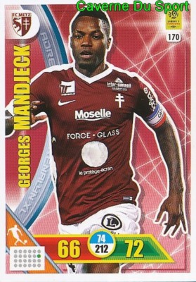 170 MANDJECK CAMEROON FC METZ SPARTA PRAHA CARD ADRENALYN LEAGUE 1 2018 PANINI