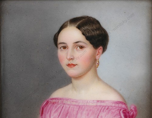 Joseph Spelter "Olga Fedorovna of Russia" miniature on porcelain, 1855/56 - Picture 3 of 9