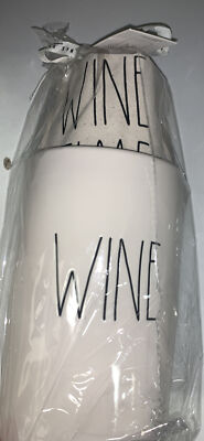 RAE DUNN Wine Time Set Tote and Cooler 2 Piece New Holiday Gift Ceramic Kitchen 