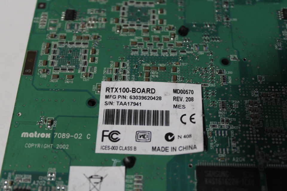 MATROX RTX100 Board MD00570 Retro PCI Video Editing - Image 3 of 3