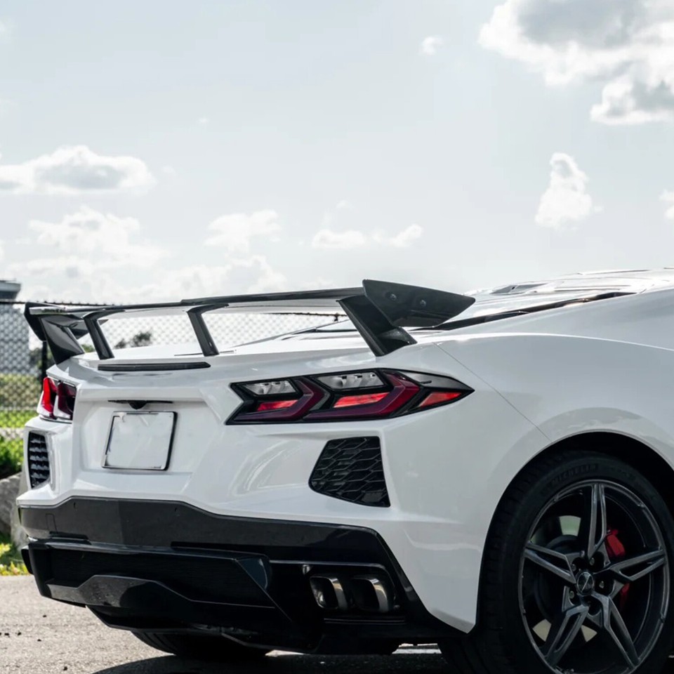 CARBON FLASH Painted For 2020-2025 Corvette C8 Rear Trunk Lid High Wing ...
