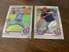 2020 Bowman Chrome Mega Box Mojo Refractor Jackson Rutledge & Tim Cate Nationals