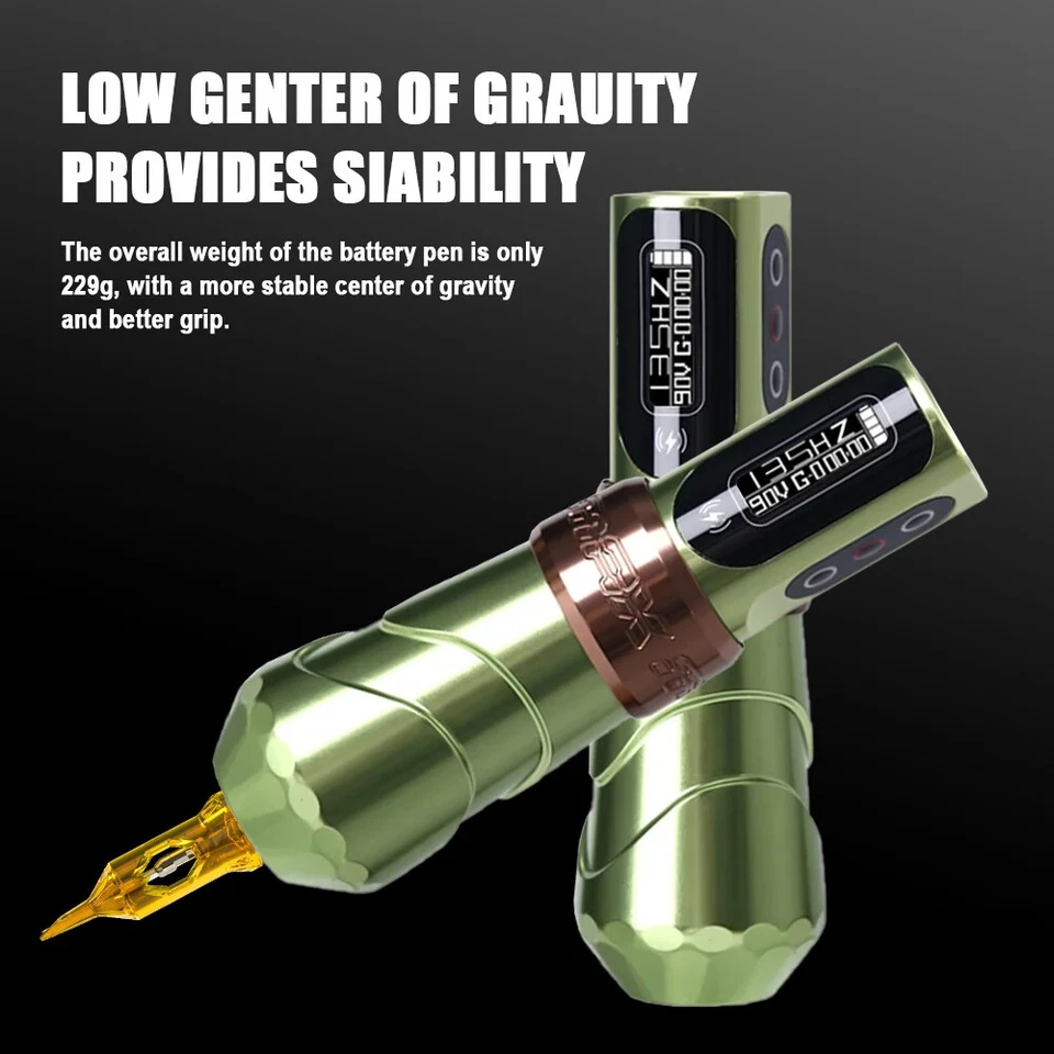 Cartuchos de máquina de tatuagem 2400mAh bateria de grande capacidade motor sem núcleo artistas - Imagem 3 de 4