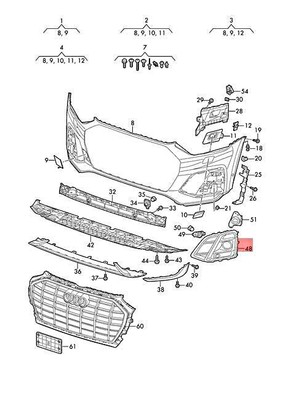 Genuine Air Guide Grille 80F807679BMT | eBay a0rin_様専用