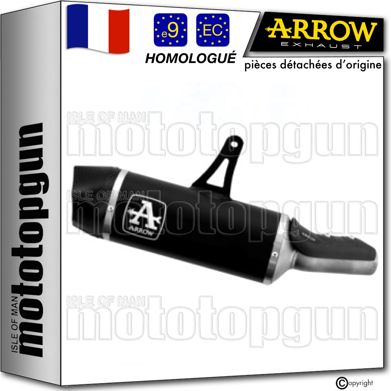 Silencieux échappement Arrow noir Indy-Race Honda Transalp XL750 moto silencieux 2023