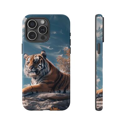 Bengal Tiger Cliff | Tough Phone Case | iPhone, Galaxy, Pixel