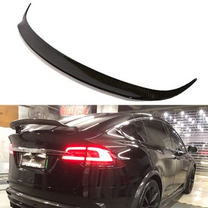 Details About Carbon Fiber Rear Trunk Spoiler Tail Boot Wing Fit For Tesla Model X 4door 16 18