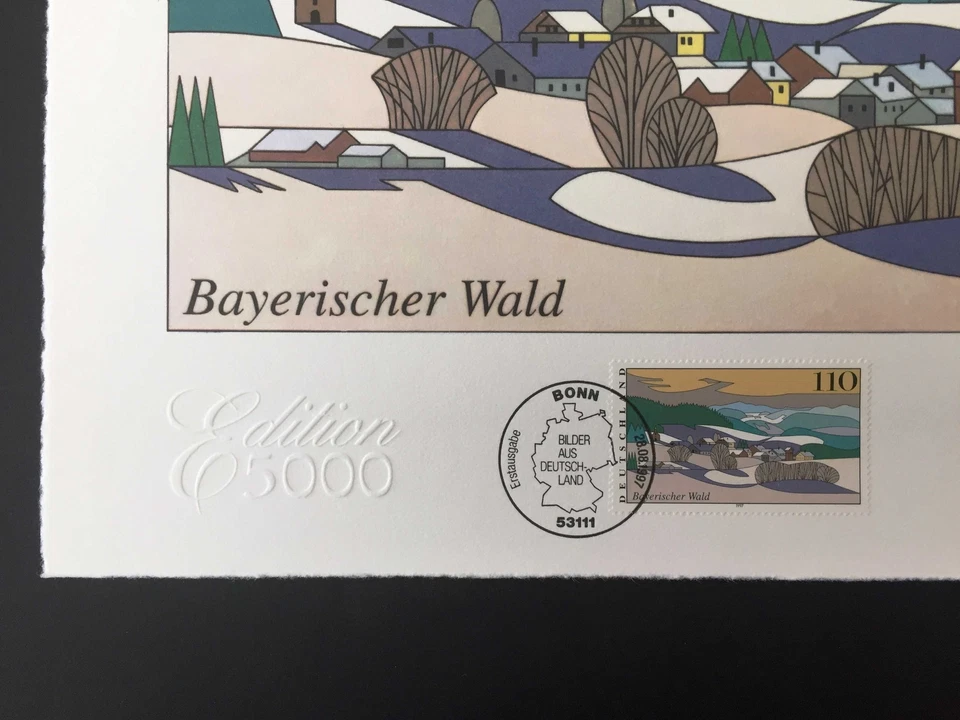 GERMANY ART-EDITION 1997/5 HANDSIGN BY ARTIST!! RARE!! BAVARIAN FOREST - Image 2 of 4