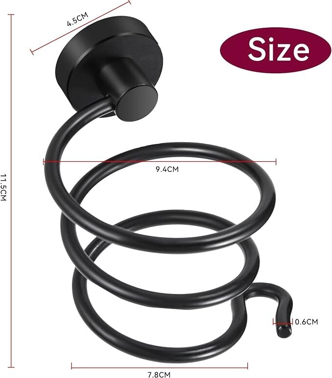 WOMAO Hair Dryer Holder Hairdryer Station Wall Mounted Stand Hanger