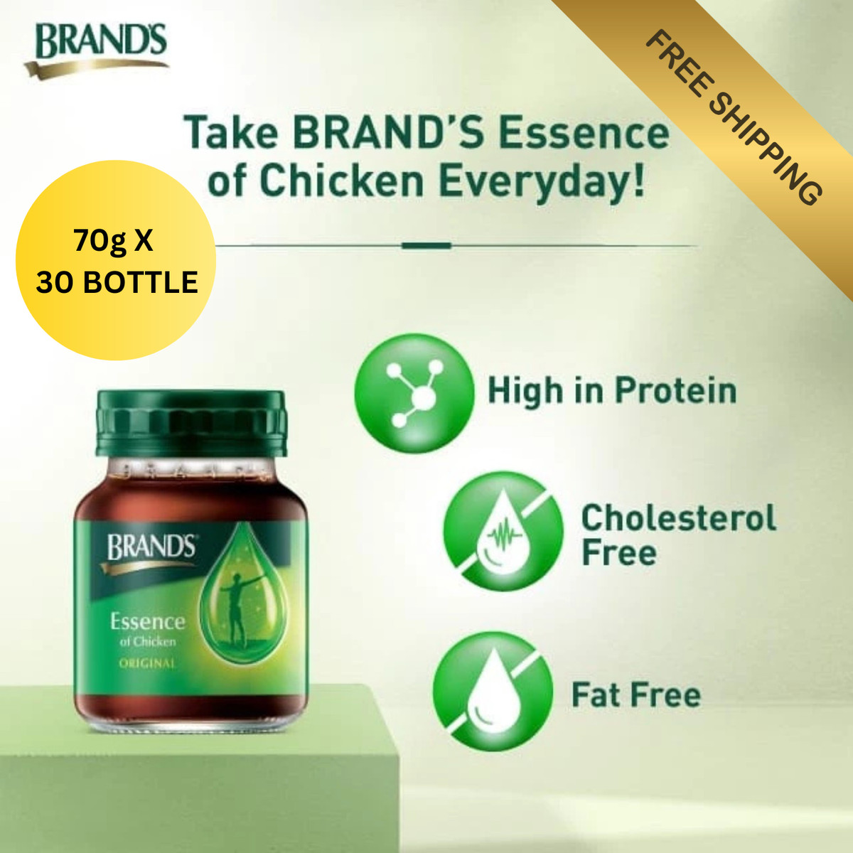 BRAND'S Essence: of Chicken Original FREE Shipping 70g x 30 Bottles