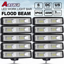 10pcs 6 Inch 48w Led Work Lights Driving Fog Flood Beam Light Bar Offroad Suv 10pcs 6 Inch 48w Led Work Lights Driving Fog Flood Beam Light Bar Offroad Suv