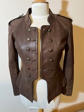 Vintage Bebe Brown Leather Jacket Xs