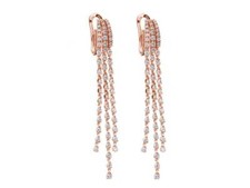 Damiani Source 20088455 Earrings Rose Gold Diamonds 2.00 Ct Pendants
