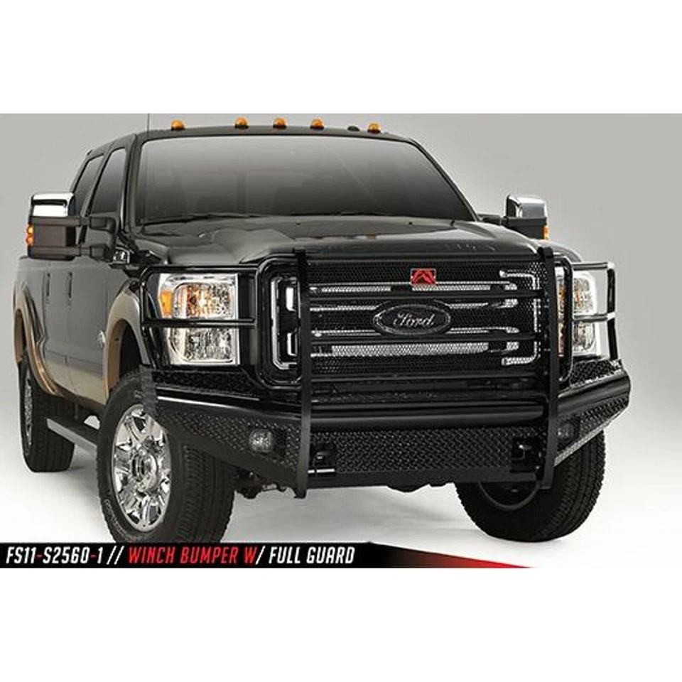 Parachoques negro Fab Fours Full Guard HD Ranch 2011-2016 Ford F250 F350 SuperDuty Foto 2 de 4