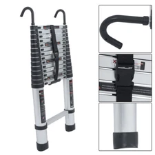 14.5 FT Aluminum Telescoping Ladder Telescopic Multi Purpose For Home 330lbs