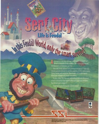 Serf City: Life Is Feudal Print Ad/Poster Art PC Big Box