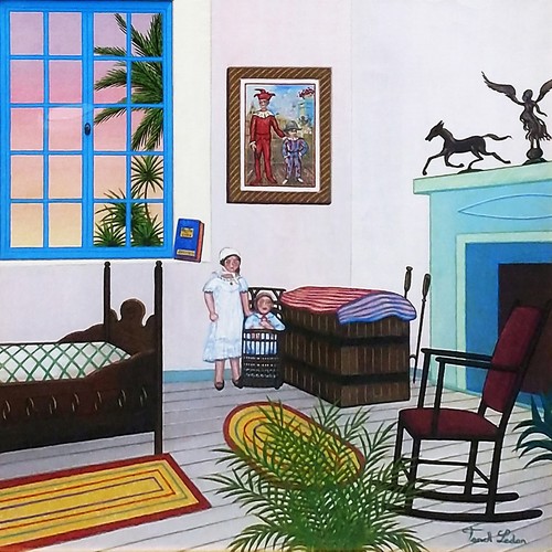 FANCH LEDAN "CHAMBRE D'ENFANT" 2005 | ORIGINAL PAINTING | 19X19" | OTHERS AVAIL - Picture 1 of 3