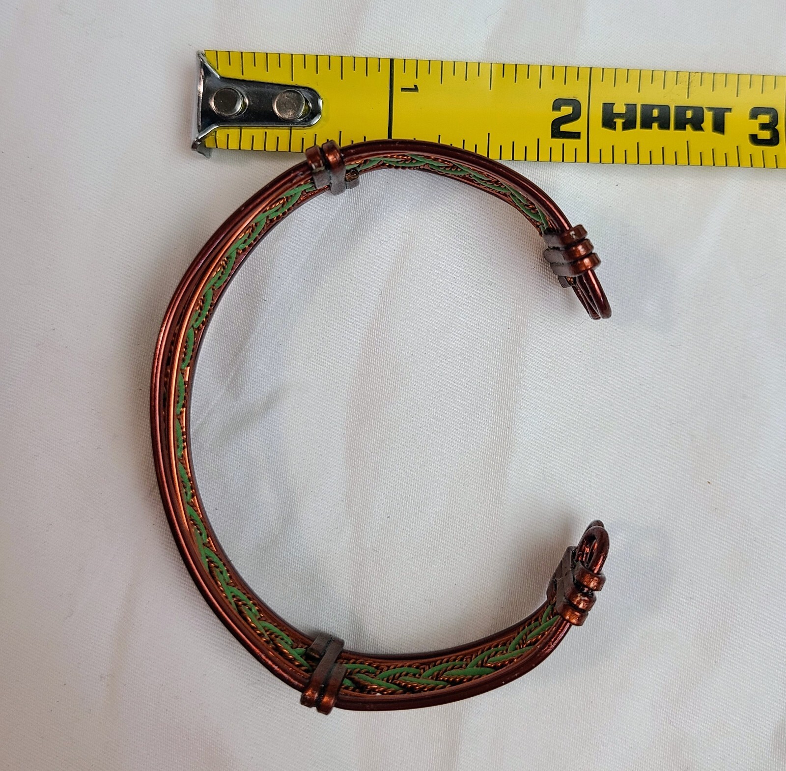 Handcrafted Wire Wrapped Copper Cuff Bracelet Wit… - image 11