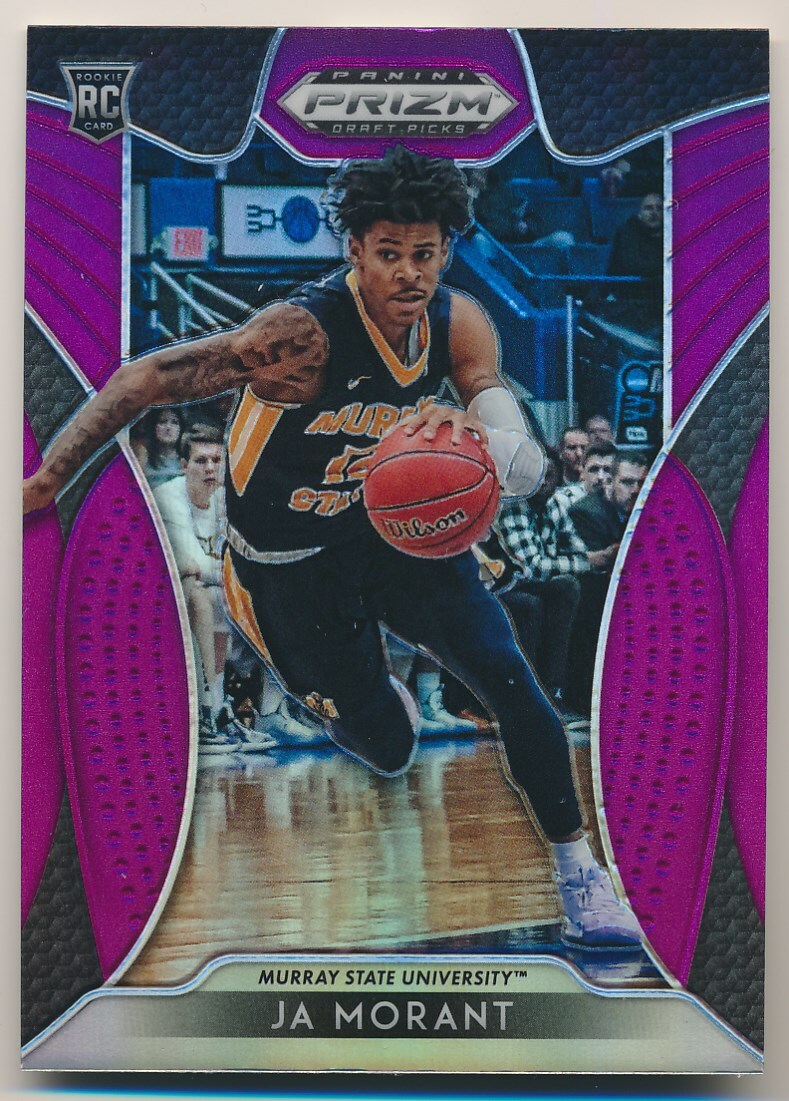 JA MORANT #2 2019-20 Panini Prizm Draft Picks PURPLE PRIZM RC GRIZZLIES