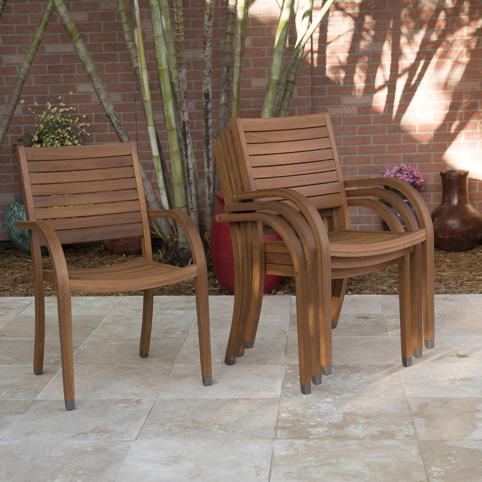 S | Eucalyptus Wood | Brown Chairs