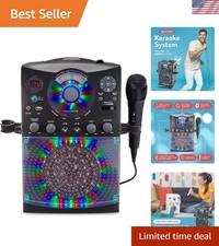 Karaoke Machine for Kids and Adults with Wired Microphone - Built-In Speaker ...