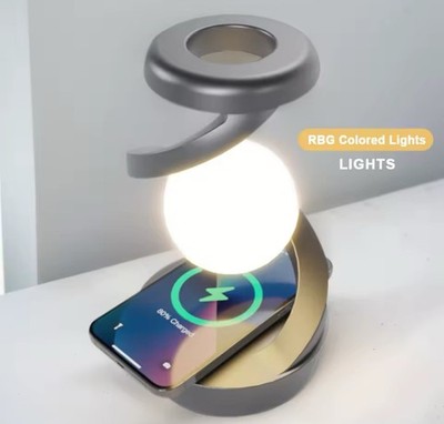 3D Levitating Ball Lamp RGB Floating LED Night Light with WIRELESS PHONE CHARGER