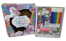 Unicorn Magic Activity Kit - Super Kaleidoscope with Markers, Pens, Tape, Book