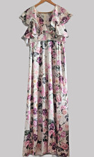 ASOS - Floral Maxi Dress - Size UK 14 Occasion Bridesmaid Wedding Event -VGC