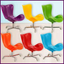 1/6 Casa de Muñecas Miniatura Muebles Modelo BJD Mini Huevo Silla Sillón Silla Giratoria