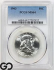 1963 Franklin Half Dollar, PCGS MS-64 ** Great 4 Grade!