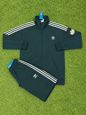 Adidas Mens Tracksuit Set Green/Gold Size XXL Track Jacket & Trouser Brand New