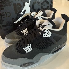 Air Jordan 4 Retro 'Fear' 2024 Size 9 Men Black White Pure Platinum FQ8138-002