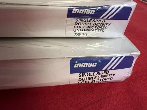 2 Boxes NOS Vintage INMAC 8” Floppy Disks SS/DD Soft Sectored Unformatted SEALED