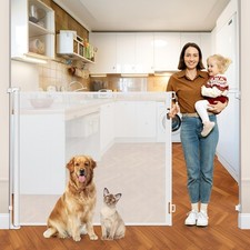 48" Extra Tall X 115" Wide Baby Gates for Doorways Extra Wide Dog Gates Indoo...