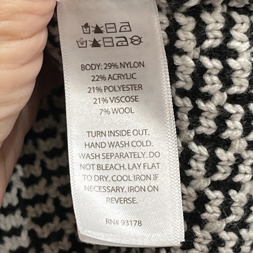 Tahari Pullover Blazer Damen XS schwarz weiß Fransen vorne offen Goldknöpfe Büro - Bild 7 von 9